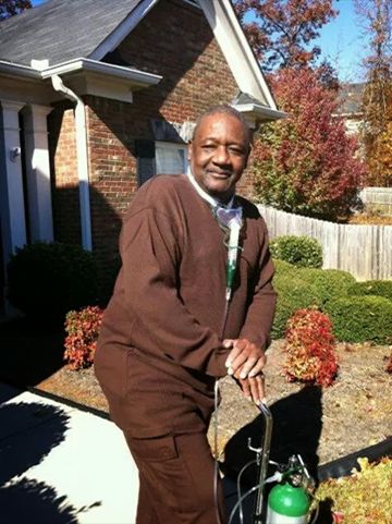 Caregiver helping client with outdoor activities